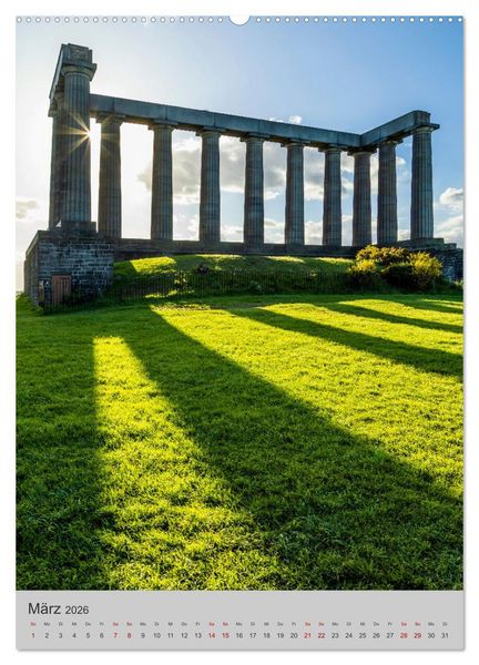 Produktbild: EDINBURGH Historisches Stadtherz (hochwertiger Premium Wandkalender 2026 DIN A2 hoch), Kunstdruck in Hochglanz