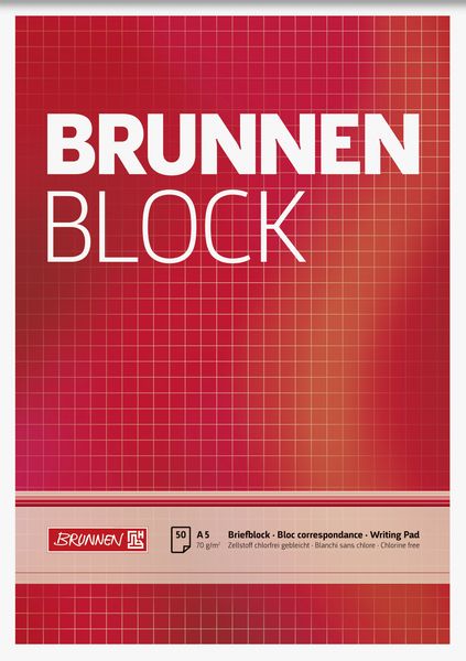 Produktbild: Brunnen Briefblock A5 70g kar.