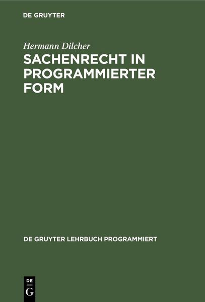 Produktbild: Sachenrecht in programmierter Form