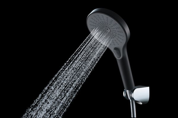 Produktbild: Duschkopf Mod. Ultimate Shower Schwarz/Grau, &Oslash; 13 cm