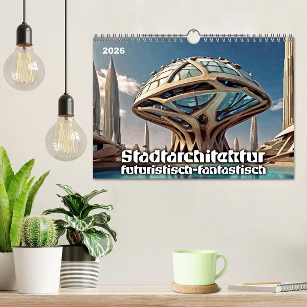 Produktbild: Stadtarchitektur, futuristisch-fantastisch (Wandkalender 2026 DIN A4 quer), CALVENDO Monatskalender