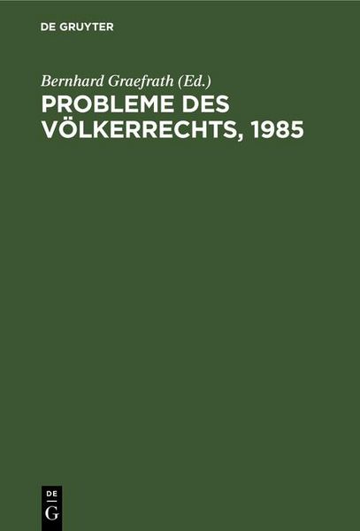 Produktbild: Probleme des V&ouml;lkerrechts, 1985