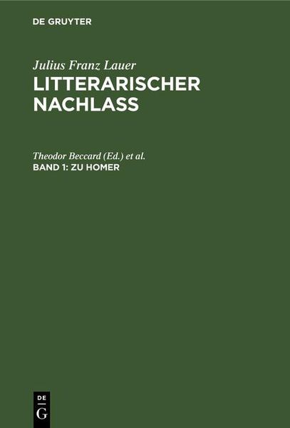 Produktbild: Zu Homer