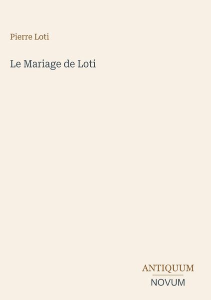 Produktbild: Le Mariage de Loti