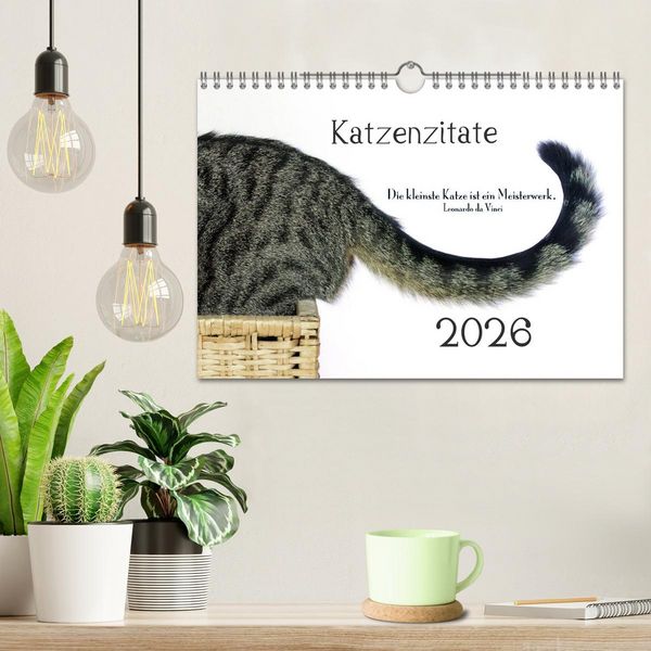 Produktbild: Katzenzitate 2026 (Wandkalender 2026 DIN A4 quer), CALVENDO Monatskalender
