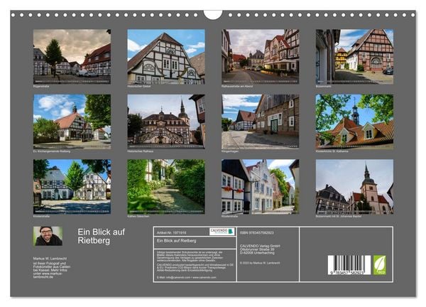 Produktbild: Ein Blick auf Rietberg (Wandkalender 2026 DIN A3 quer), CALVENDO Monatskalender