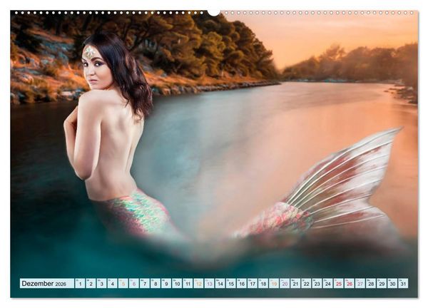 Produktbild: Meerjungfrauen - Fantasiesch&ouml;nheiten (Wandkalender 2026 DIN A2 quer), CALVENDO Monatskalender