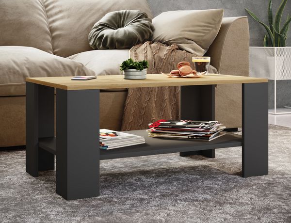 Produktbild: Holz Sofatisch Couchtisch Beistelltisch Dalus