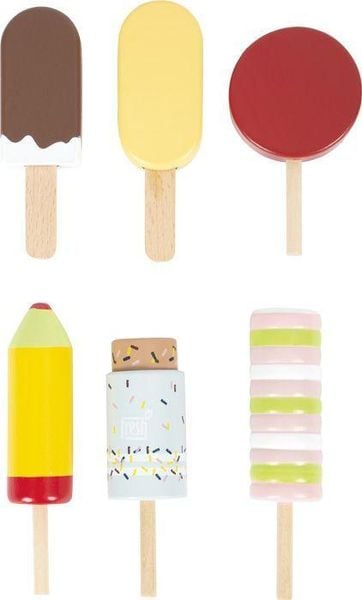 Small foot 12417 - Eis am Stiel fresh, Holz, Steckspiel, Zubehör für Kinderküche und Kaufladen