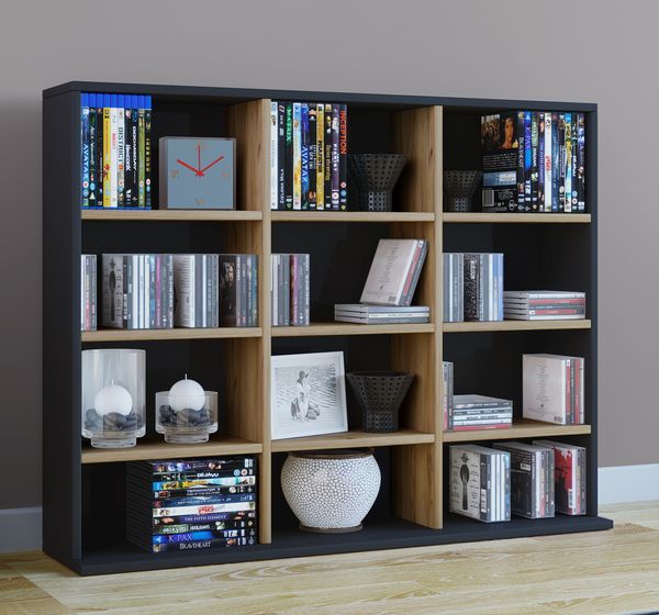 Produktbild: Holz CD DVD Standregal B&uuml;cherregal Regal Megosa L