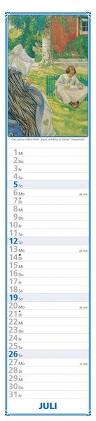Produktbild: Paulines Küchenplaner 2026 - Streifenplaner - Wandplaner - Küchen-Kalender - 11,3x49,5