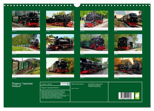 Produktbild: R&uuml;gens "rasender Roland" (Wandkalender 2026 DIN A3 quer), CALVENDO Monatskalender