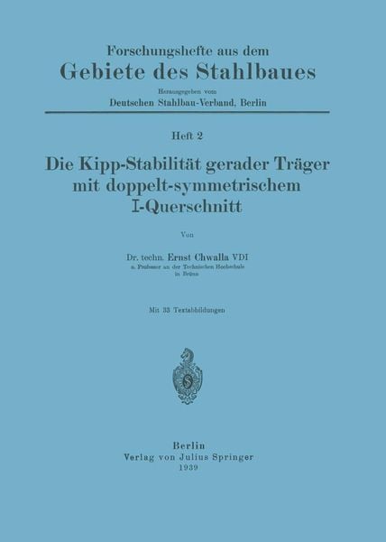 Produktbild: Die Kipp-Stabilit&auml;t gerader Tr&auml;ger mit doppelt-symmetrischem I-Querschnitt