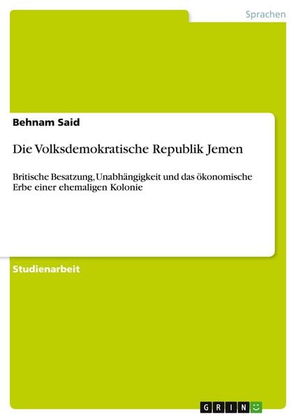 Produktbild: Die Volksdemokratische Republik Jemen