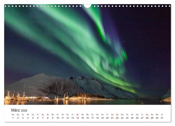 Produktbild: Polarlichter - Einzigartige Ph&auml;nomene am Himmel. (Wandkalender 2026 DIN A3 quer), CALVENDO Monatskalender