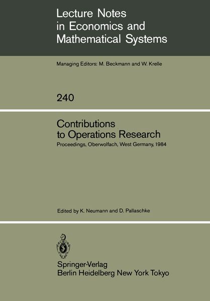 Produktbild: Contributions to Operations Research