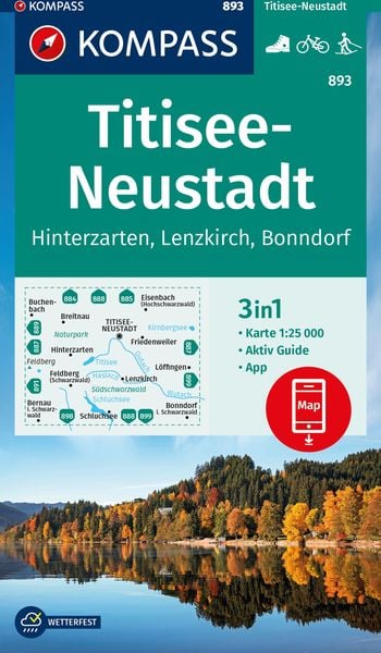 KOMPASS Wanderkarte 893 Titisee-Neustadt 1:25.000, Sonstige von , Kompass-Karten, 978-3-99121-566-0
