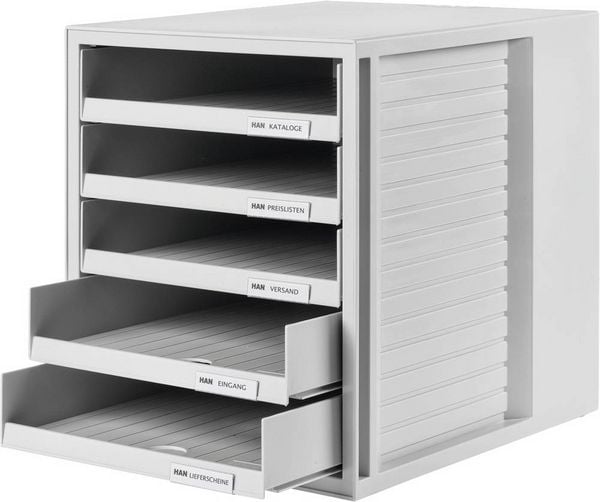 Produktbild: HAN SCHRANK-SET 1401-11 Schubladenbox Lichtgrau DIN A4 Anzahl der Schubf&auml;cher: 5