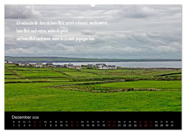 Produktbild: Irland - Irische Segensw&uuml;nsche (hochwertiger Premium Wandkalender 2026 DIN A2 quer), Kunstdruck in Hochglanz