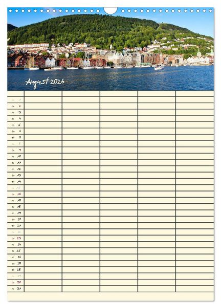 Produktbild: Familienplaner Norwegen (Wandkalender 2026 DIN A3 hoch), CALVENDO Monatskalender