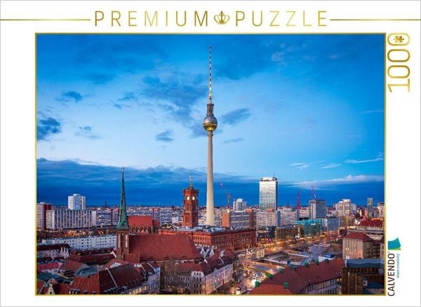CALVENDO Puzzle Berlin Mitte am Abend | 1000 Teile Lege-Größe 64 × 48 cm Foto-Puzzle für glückliche Stunden