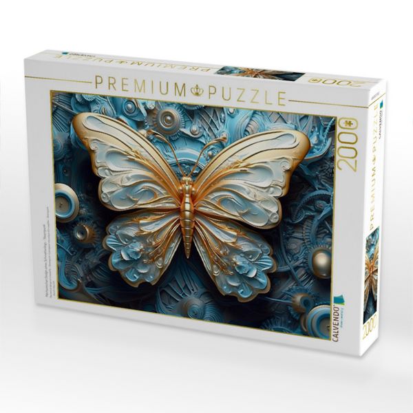 Produktbild: CALVENDO Puzzle Mechanisches Design eines Schmetterlings - Steampunk | 2000 Teile Lege-Gr&ouml;&szlig;e 90x67cm Foto-Puzzle f&uuml;r gl&uuml;ckliche Stunden