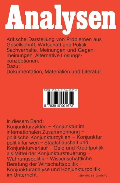 Produktbild: Konjunkturpolitik