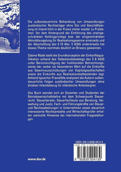 Produktbild: Ausl&auml;ndische Umwandlungen und Hinzurechnungsbesteuerung