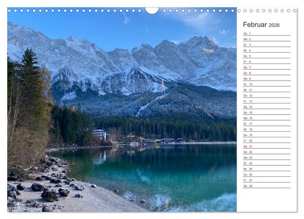 Produktbild: Alpenauszeit - Traumhafte Bergmomente am Wasser (Wandkalender 2026 DIN A3 quer), CALVENDO Monatskalender