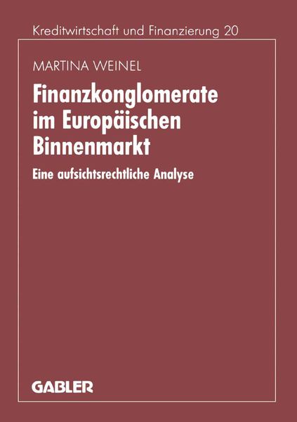 Produktbild: Finanzkonglomerate im Europ&auml;ischen Binnenmarkt