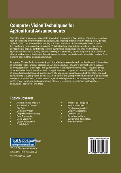 Produktbild: Computer Vision Techniques for Agricultural Advancements