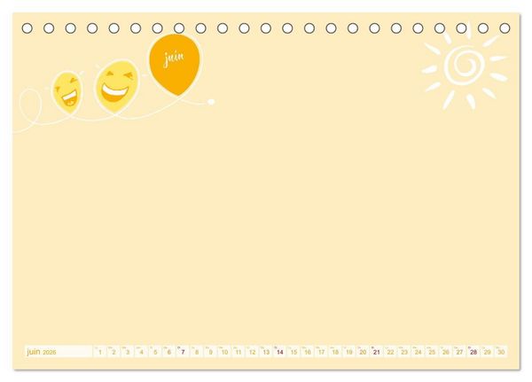 Produktbild: 12 x collage de blagues - calendrier de bricolage (Calendrier de bureau 2026 DIN A5 vertical), CALVENDO calendrier mensuel