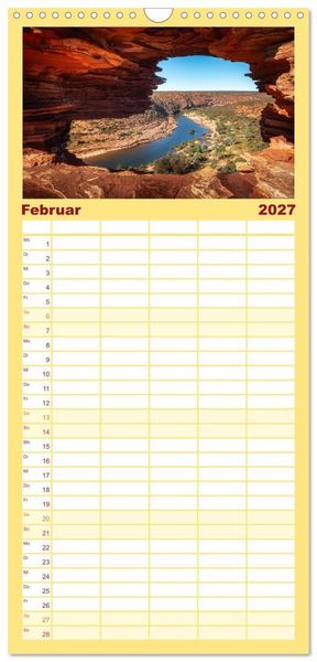 Produktbild: Familienplaner 2027 - Outback Australien mit 5 Spalten (Wandkalender, 21 x 45 cm) CALVENDO