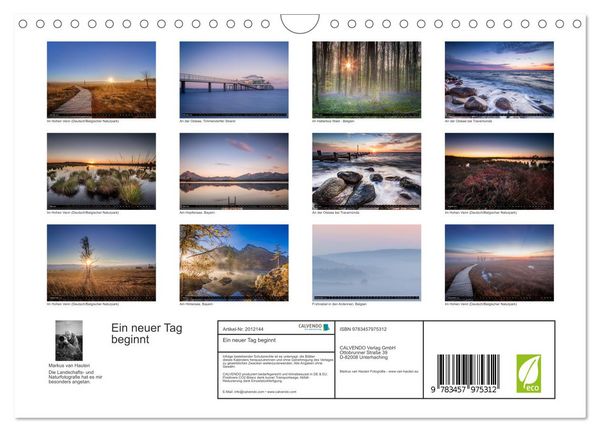 Produktbild: Ein neuer Tag beginnt (Wandkalender 2026 DIN A4 quer), CALVENDO Monatskalender