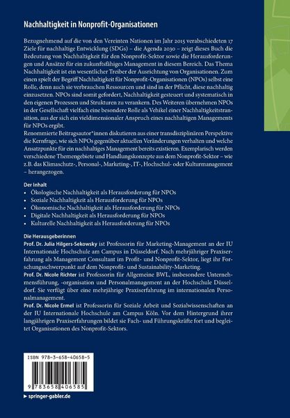 Produktbild: Nachhaltigkeit in Nonprofit-Organisationen
