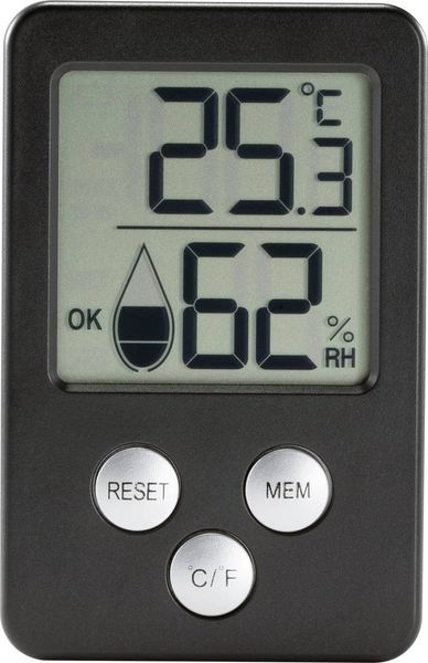 Thermo-/Hygrometer Schwarz