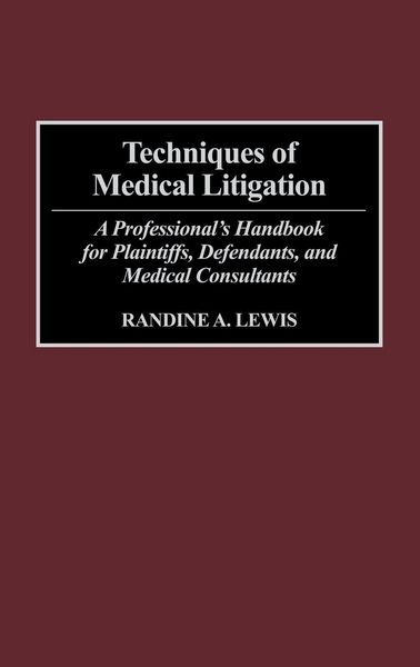 Produktbild: Techniques of Medical Litigation
