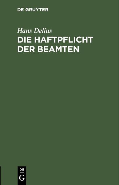 Produktbild: Die Haftpflicht der Beamten