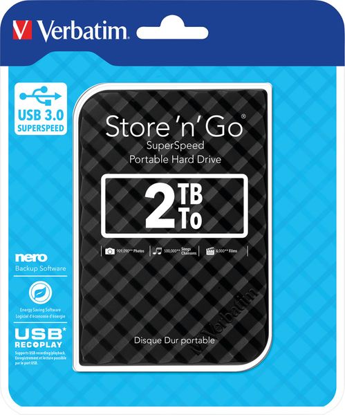 Produktbild: Verb.ext.HDD 2.5",2TB,USB 3.0