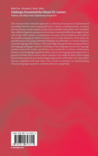 Produktbild: Challenges Encountered by Chinese ESL Learners