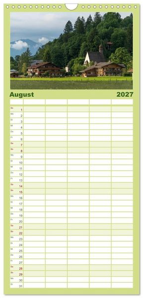 Produktbild: Familienplaner 2027 - Oberstdorf und Umgebung mit 5 Spalten (Wandkalender, 21 x 45 cm) CALVENDO