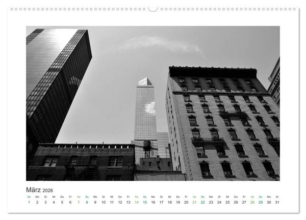 Produktbild: New York in schwarz weiss (hochwertiger Premium Wandkalender 2026 DIN A2 quer), Kunstdruck in Hochglanz