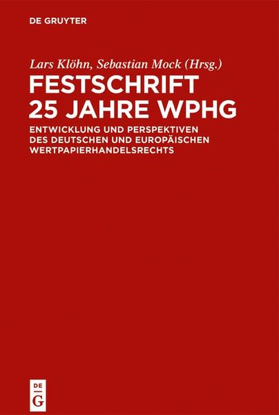 Produktbild: Festschrift 25 Jahre WpHG