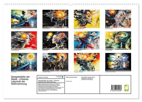 Produktbild: Spiegelst&auml;dte der Seele - Urbanes Labyrinth der Wahrnehmung (hochwertiger Premium Wandkalender 2027 DIN A2 quer), Kunstdruck in Hochglanz
