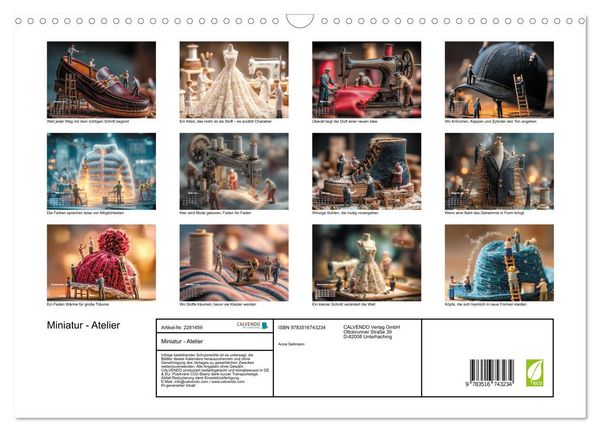 Produktbild: Miniatur - Atelier (Wandkalender 2026 DIN A3 quer), CALVENDO Monatskalender