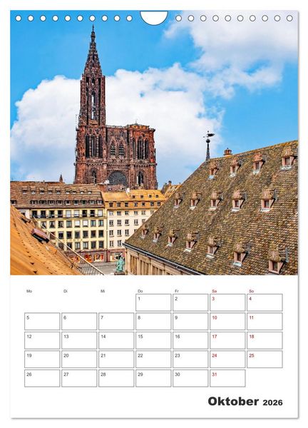 Produktbild: Stra&szlig;burg - Urlaubsplaner (Wandkalender 2026 DIN A4 hoch), CALVENDO Monatskalender