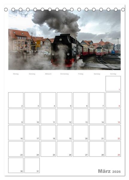 Produktbild: Mit Dampf durch den Harz (Tischkalender 2026 DIN A5 hoch), CALVENDO Monatskalender