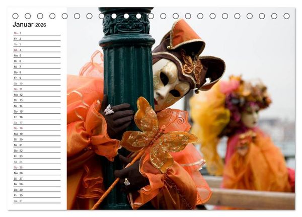 Produktbild: Carnevale di Venezia 2026 (Tischkalender 2026 DIN A5 quer), CALVENDO Monatskalender