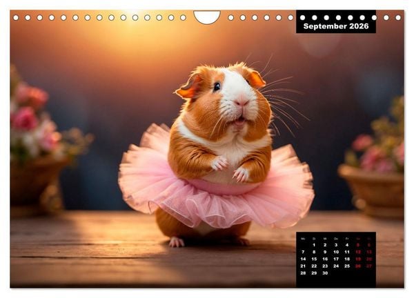 Produktbild: Meerschweinchen mal anders! (Wandkalender 2026 DIN A4 quer), CALVENDO Monatskalender