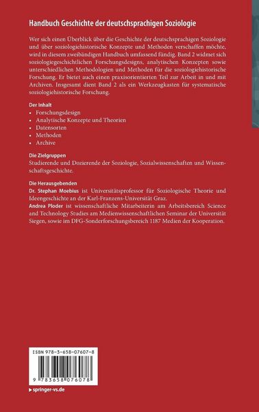 Produktbild: Handbuch Geschichte der deutschsprachigen Soziologie